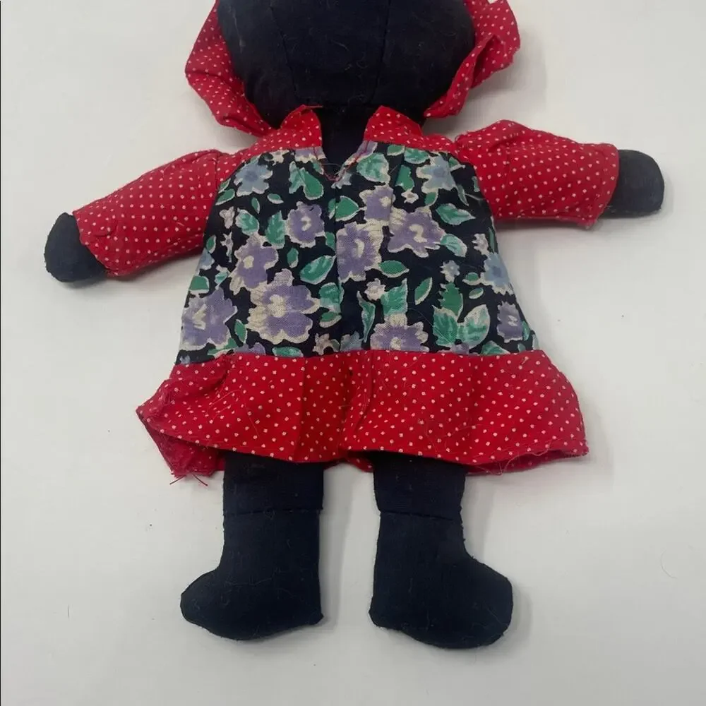 Vintage Handmade African American Cloth Topsy Turvy/Folk Art Doll